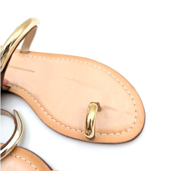 Dolce Vita Wink Toe-Ring Slide Flat Sandals Saddle Leather Size US8.5 EU39 - Picture 7 of 12